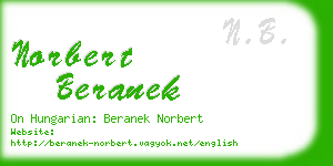 norbert beranek business card